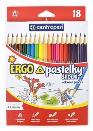 CENTROPEN Pastelky trojhranné 18 kusů 9521/18