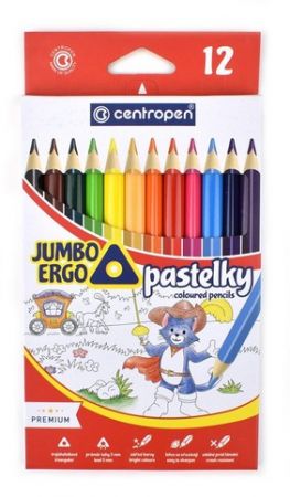 CENTROPEN Pastelky trojhranné JUMBO 12 kusů 9522/12