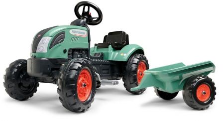 FALK Traktor šlapací FARM LANDER 2054L s přívěsem - zelený