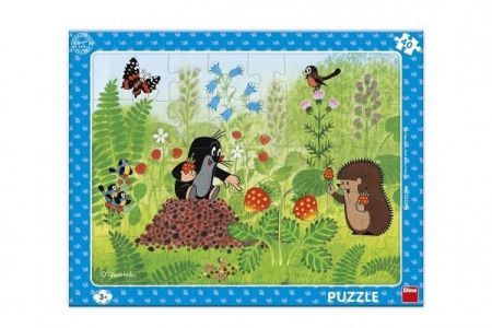 Puzzle deskové Krtek a jahody 29x37cm 40 dílků ve fólii