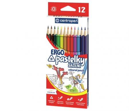 Pastelky CENTROPEN 9521 trojhranné 12 barev