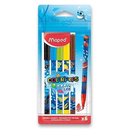 Dětské fixy Maped Color&#39;Peps Ocean Life Decorated 6 barev