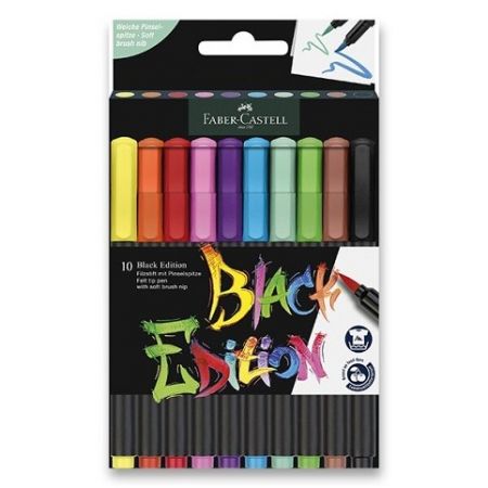 Fixy Faber-Castell Black Edition Brush 10 barev