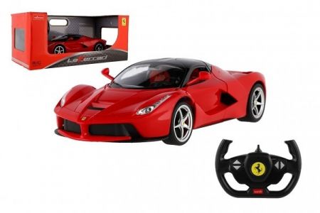 Auto RC Ferrari červené plast 32cm 2,4GHz na dálk. ovládání na baterie v krabici 43x19x23c