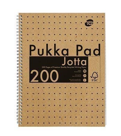 Spirálový sešit &quot;Jotta Kraft&quot;, A4, linkovaný, 100 listů, PUKKA PAD 9565-KRA