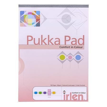 Poznámkový blok &quot;Irlen Dyslexia&quot;, růžová, A4, linkovaný, 50 listů, PUKKA PAD IRLEN50(ROSE)