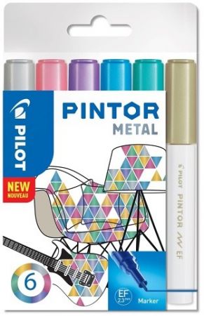 Značkovače PILOT PINTOR METAL 0,7 mm, 6 ks