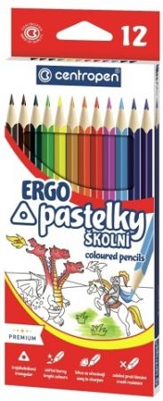 Pastelky školní trojhranné 12 ks, Centropen