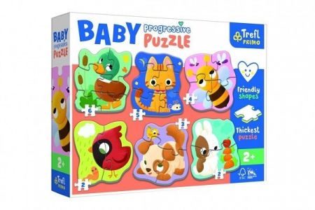 Puzzle baby Progressive Zvířata v krabici 31x24x6,5cm 24m+