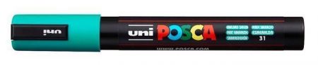 Akrylový popisovač &quot;Posca PC-5M&quot;, smaragdově zelená, 1,8-2,5 mm, UNI 2UPC5MSMARAGD