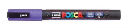 Akrylový popisovač &quot;Posca PC-3M&quot;, jasně fialová, 0,9-1,3 mm, UNI 2UPC3MLL