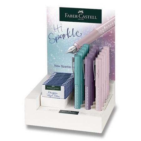 Plnicí pero Faber-Castell Sparkle stojánek, 25 ks