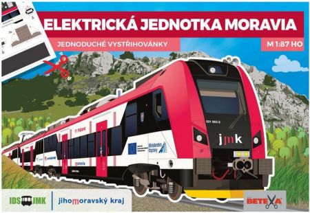 Vystřihovánky Elektrická jednotka Moravia Pálava (jednoduchá vystřihovánka BETEXA)