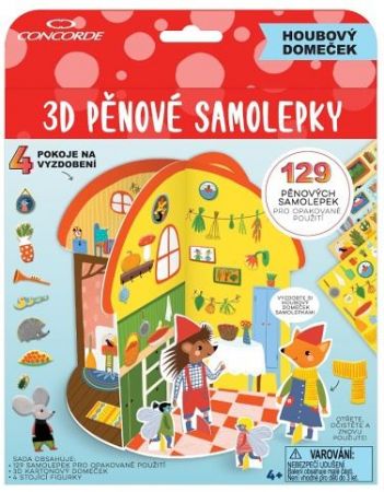 3D pěnové samolepky CONCORDE Houbový domeček