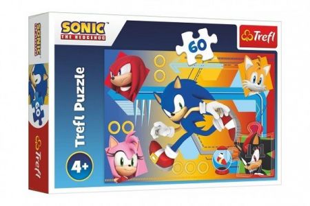 Puzzle Sonic v akci/Sonic The Hedgehog 33x22cm 60 dílků v krabici 21x14x4cm