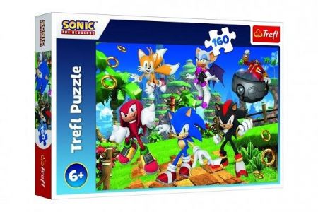 Puzzle Sonic a přátelé/Sonic The Hedgehog 41x27,5cm 160 dílků v krabici 29x19x4cm