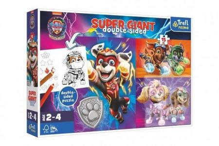 Puzzle GIANT oboustranné Skvělý tým Tlapkové patroly/Paw patrol 15 dílků v krab. 40x27cm 2