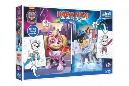 Puzzle MAXI oboustranné 2x10 dílků Hrdinští psi Tlapková patrola/Paw patrol v krab. 40x27x