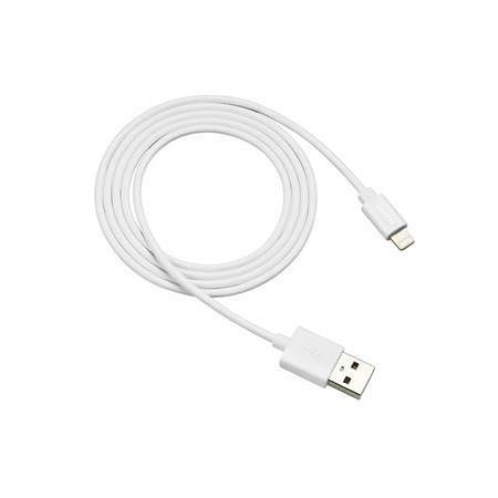 USB kabel &quot;MFI-1&quot;, bílá, USB - Lightning (Apple), 1 m, CANYON CNS-MFICAB01W