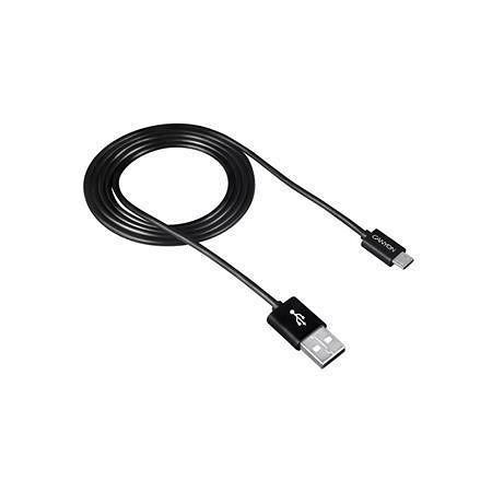 USB kabel &quot;UM-1&quot;, černá, USB 2.0-microUSB, 1 m, CANYON CNE-USBM1B