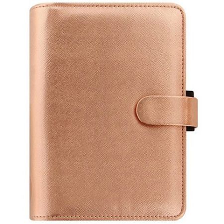 Filofax, Diář Saffiano Metallic, osobní, rose gold 2025