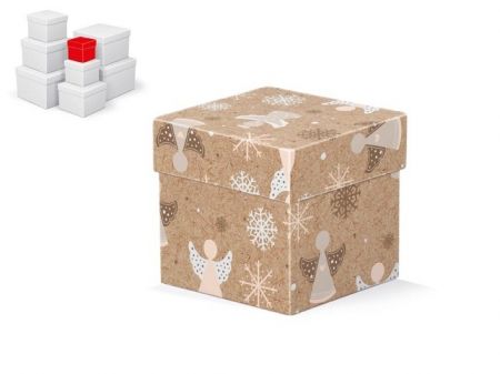 Krabice dárková vánoční C-V008-A  8x8x8cm