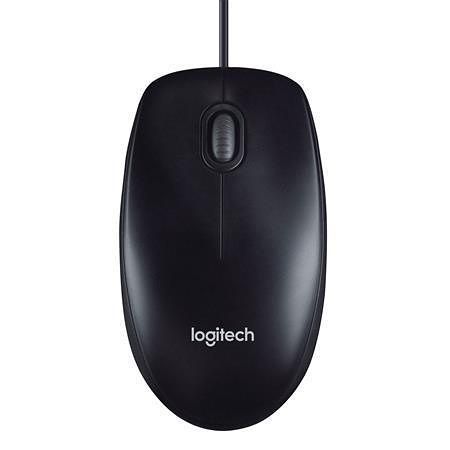 Myš &quot;M100&quot;, černá, drátová, optická, LOGITECH