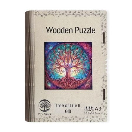 Wooden puzzle Tree of Life II. A3 GID - svítící ve tmě