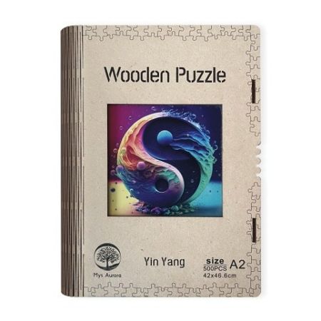 Wooden puzzle Yin Yang A2