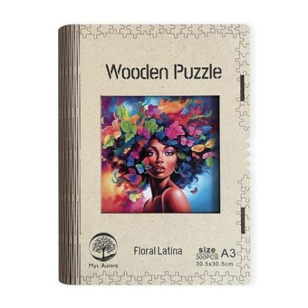 Wooden puzzle Floral Latina A3