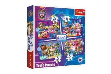 Puzzle 4v1 The Mighty Movie 2023 Paw Patrol/Tlapková Patrola v krabici 28x28x6cm