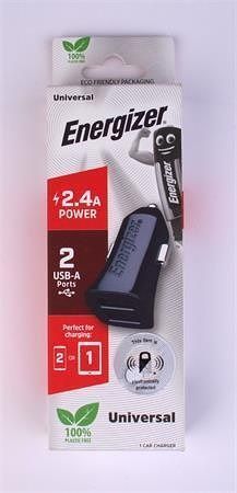 Nabíječka do auta, 2x USB-A, 12W/2,4A, ENERGIZER 3492548223855