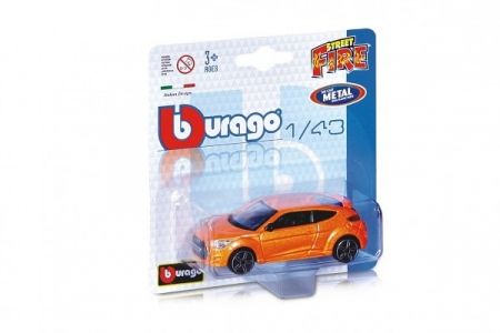 Auto Bburago Street Fire kov/plast 10cm 1:43 mix druhů na kartě