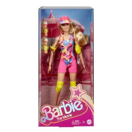 Barbie ve filmovém oblečku na kolečkových bruslích