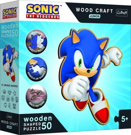 Dřevěné puzzle junior Sonic 50 dílků