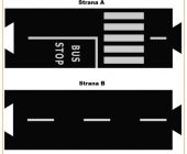 TODDLEROAD 2027 AUTOBUSOVÉ ZASTÁVKY - flexibilní silnice - 2 silikonové puzzle díly