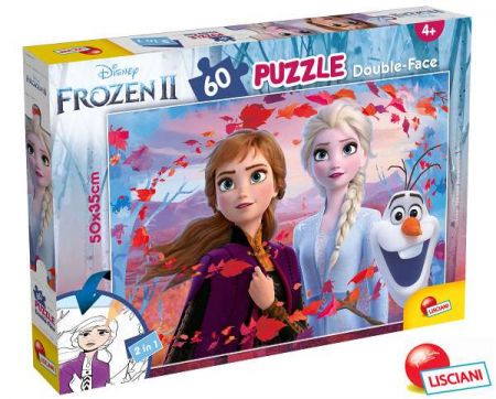 FROZEN II Puzzle 60 oboustranné 50x35cm 2v1