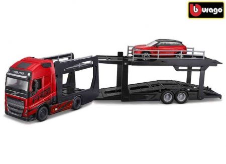 Bburago 1:43 STR FIRE Multicar Carrier - Volvo FH16 w/Land Rover LRX Concept