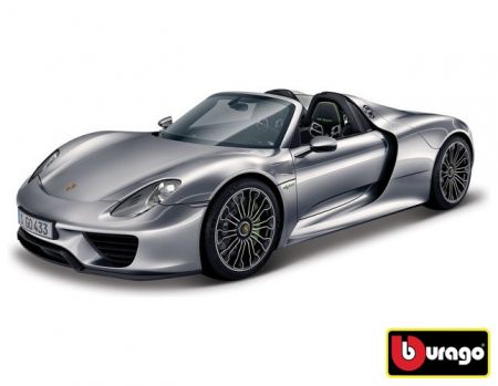 Bburago 1:24 Porsche 918 Spyder Metallic Grey