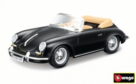 Bburago Porsche 356 B Cabriolet Black 1:24