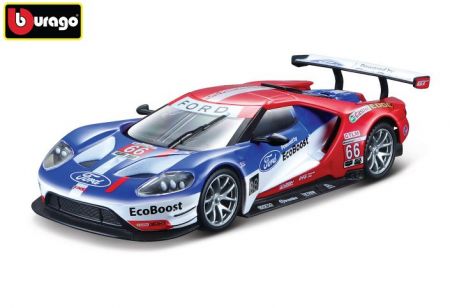 Bburago 1:32 Race DTM Ford GT Race car 2017 No.66 LeMans