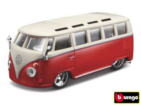 Bburago 1:32 Plus Volkswagen Van Samba Blue/White