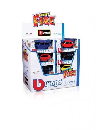 Bburago 1:43 Street Fire (3 x 24 DISPLAY) 72ks ASST