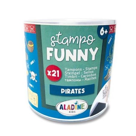 Razítka Aladine Stampo Funny Piráti, 21 ks