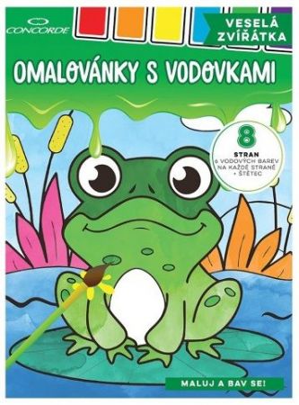 Omalovánky s vodovkami CONCORDE Veselá zvířátka A4