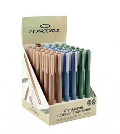 Kuličkové pero CONCORDE Quatro, 4barevné, asort