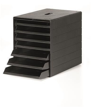 Zásuvkový box  &quot;Idealbox 7&quot;, plastový, 7 zásuvek, antracit, DURABLE, 1712001058