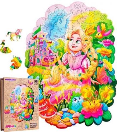 DŘEVĚNÉ BAREVNÉ PUZZLE - Amelia Princess of Magic