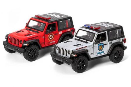 Kovový model - Jeep Wrangler 2018 Policie nebo Hasiči