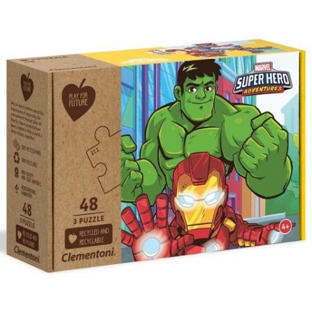 Clementoni - Puzzle 3x48 Superhero